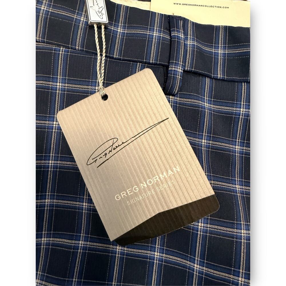 NWT Greg Norman Signature Series Plaid Golf Shorts - 38 Waist - Picture 5 of 9